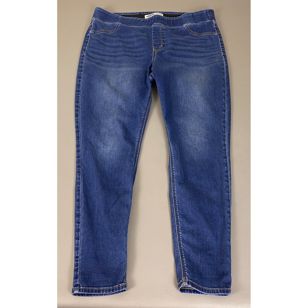 Old Navy Rockstar Super Skinny Jeggings Pull On Women's Size 18 Blue Mid Rise